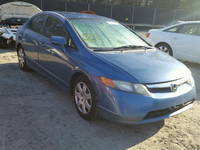 1HGFA16568L006817 - 2008 HONDA CIVIC LX BLUE photo 1