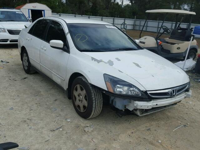 3HGCM56476G707336 - 2006 HONDA ACCORD LX WHITE photo 1