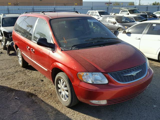 2C8GP54L82R779229 - 2002 CHRYSLER TOWN & COU MAROON photo 1