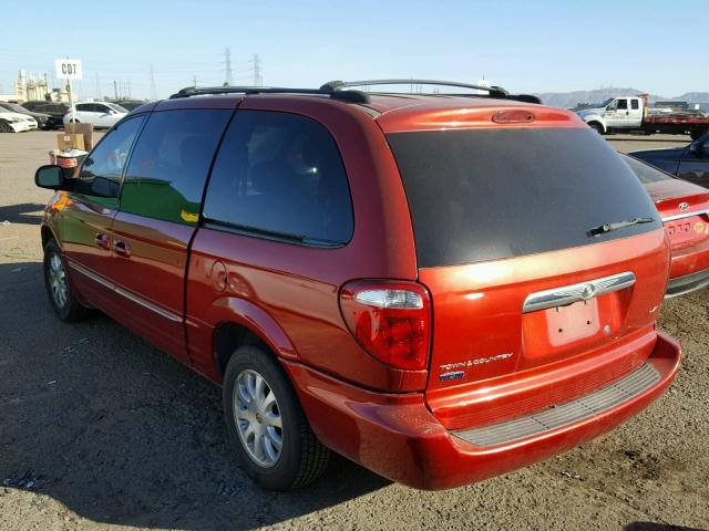 2C8GP54L82R779229 - 2002 CHRYSLER TOWN & COU MAROON photo 3