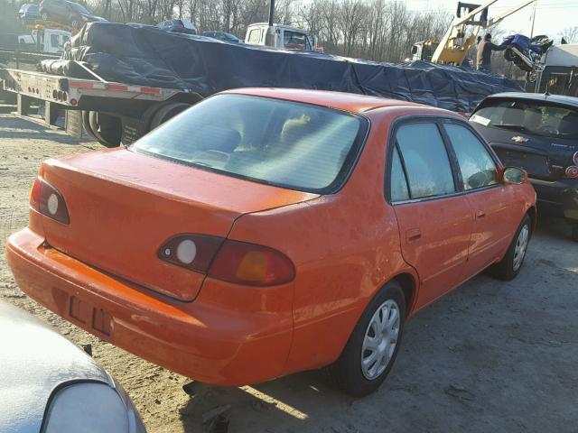 1NXBR12EX2Z643699 - 2002 TOYOTA COROLLA CE ORANGE photo 4