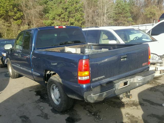 1GTEC19T91Z160102 - 2001 GMC NEW SIERRA BLUE photo 3