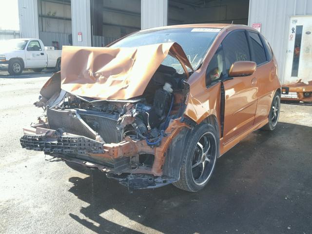 JHMGE8H47AS000913 - 2010 HONDA FIT SPORT ORANGE photo 2