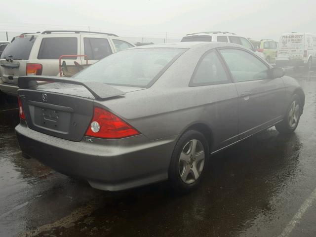 1HGEM22904L045592 - 2004 HONDA CIVIC EX GRAY photo 4