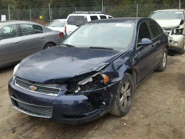 2G1WT55K679142872 - 2007 CHEVROLET IMPALA LT BLUE photo 2