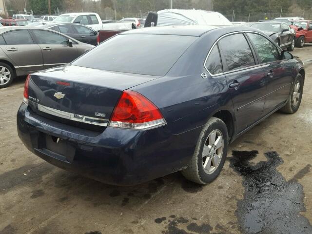 2G1WT55K679142872 - 2007 CHEVROLET IMPALA LT BLUE photo 4