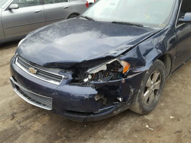 2G1WT55K679142872 - 2007 CHEVROLET IMPALA LT BLUE photo 9