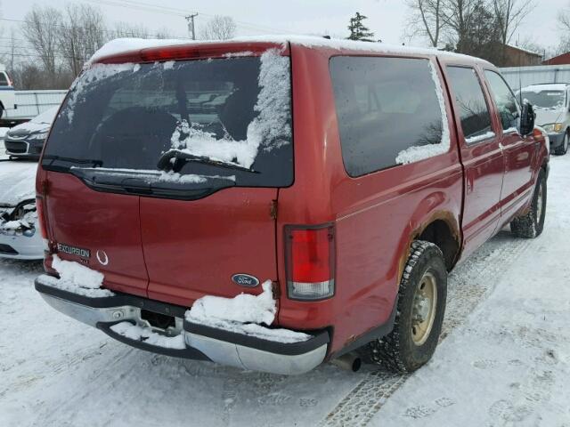 1FMNU40S3YEC71938 - 2000 FORD EXCURSION RED photo 4