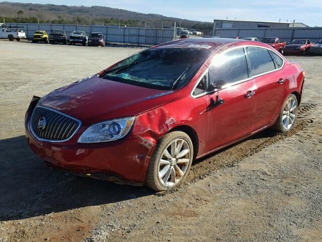 1G4PS5SK9D4182909 - 2013 BUICK VERANO RED photo 2