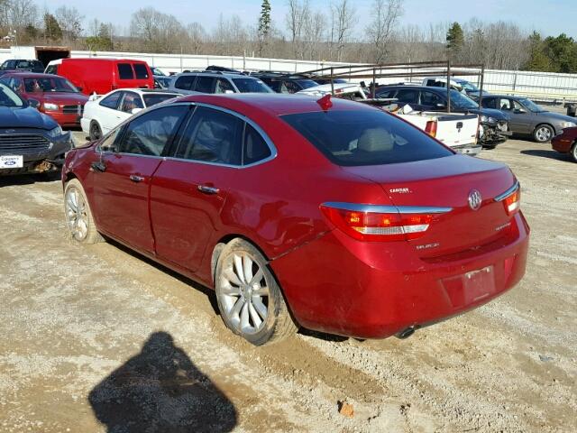 1G4PS5SK9D4182909 - 2013 BUICK VERANO RED photo 3