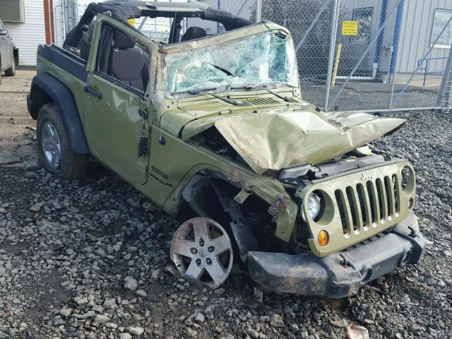 1C4GJWAG4DL619067 - 2013 JEEP WRANGLER S GREEN photo 1