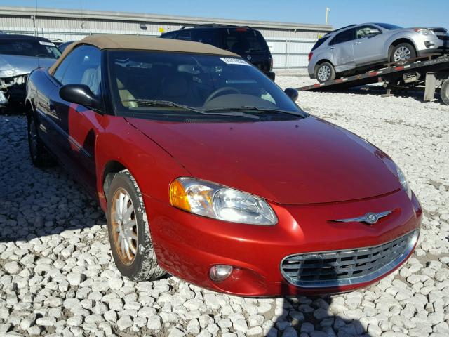 1C3EL55R32N343381 - 2002 CHRYSLER SEBRING LX RED photo 1