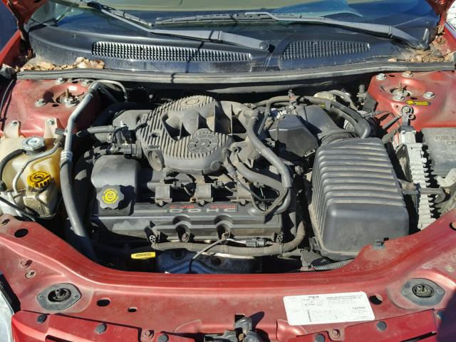 1C3EL55R32N343381 - 2002 CHRYSLER SEBRING LX RED photo 7