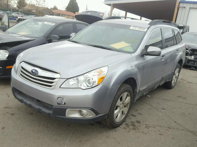 4S4BRDCC5B2383660 - 2011 SUBARU OUTBACK 3. GRAY photo 2