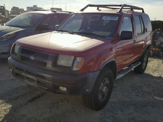 5N1ED28TXYC504081 - 2000 NISSAN XTERRA RED photo 2