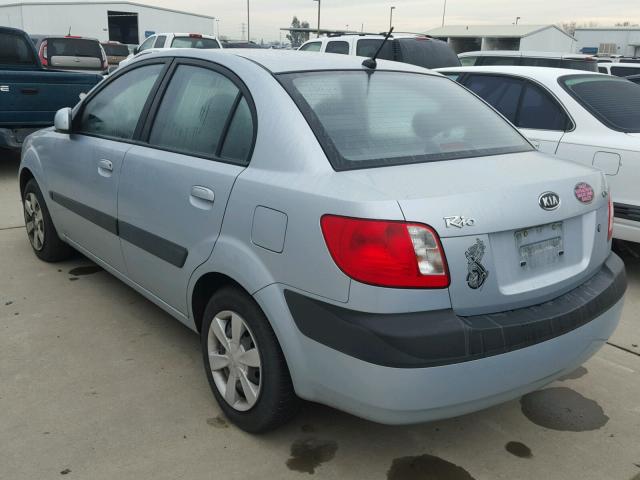 KNADE123476200609 - 2007 KIA RIO BASE BLUE photo 3