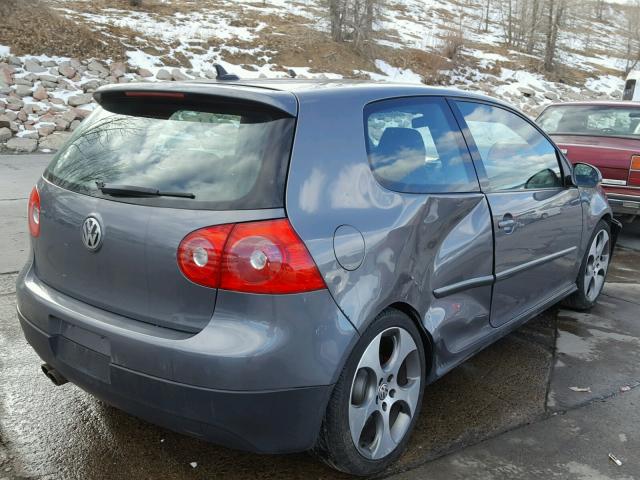 WVWFV71K49W102318 - 2009 VOLKSWAGEN GTI GRAY photo 4