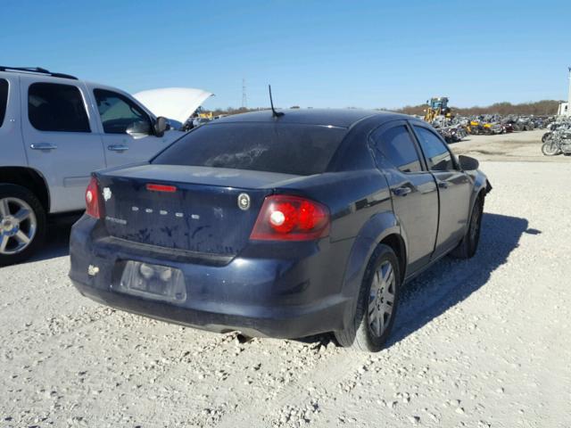 1C3CDZABXEN199577 - 2014 DODGE AVENGER SE BLUE photo 4