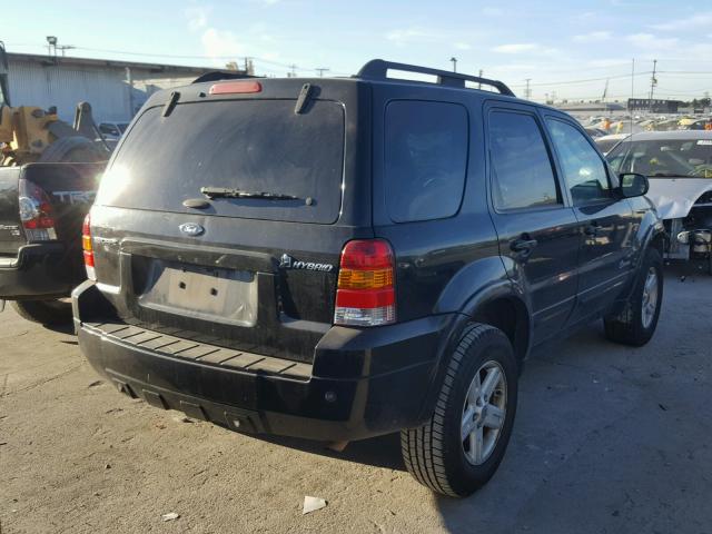 1FMCU49H67KA26114 - 2007 FORD ESCAPE HEV BLACK photo 4