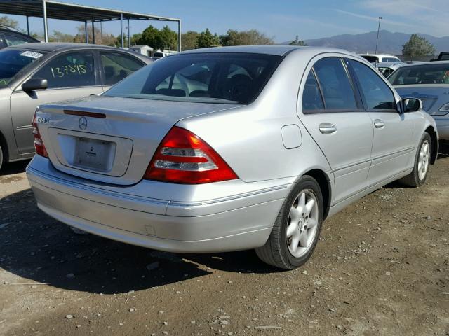 WDBRF61J73F366702 - 2003 MERCEDES-BENZ C 240 SILVER photo 4