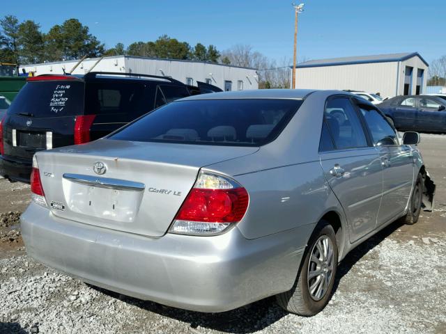 4T1BE30K45U511302 - 2005 TOYOTA CAMRY LE SILVER photo 4