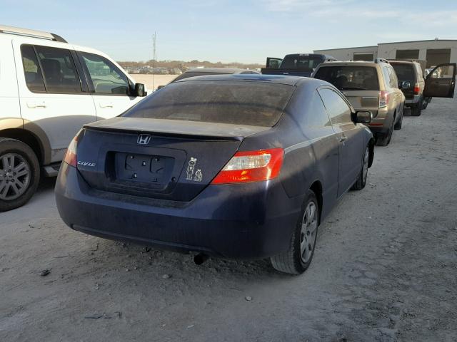 2HGFG12678H530469 - 2008 HONDA CIVIC LX BLUE photo 4