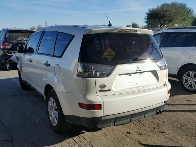 JA4MS31XX7Z004839 - 2007 MITSUBISHI OUTLANDER WHITE photo 3