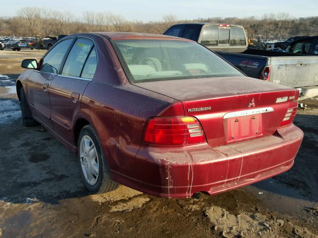 4A3AA46H01E113535 - 2001 MITSUBISHI GALANT ES RED photo 3