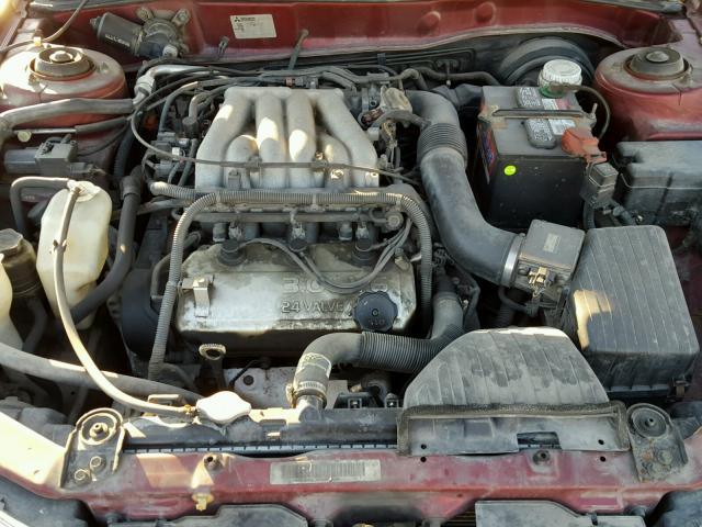 4A3AA46H01E113535 - 2001 MITSUBISHI GALANT ES RED photo 7