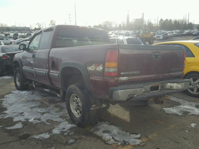 1GCHK29U51E133629 - 2001 CHEVROLET SILVERADO MAROON photo 3