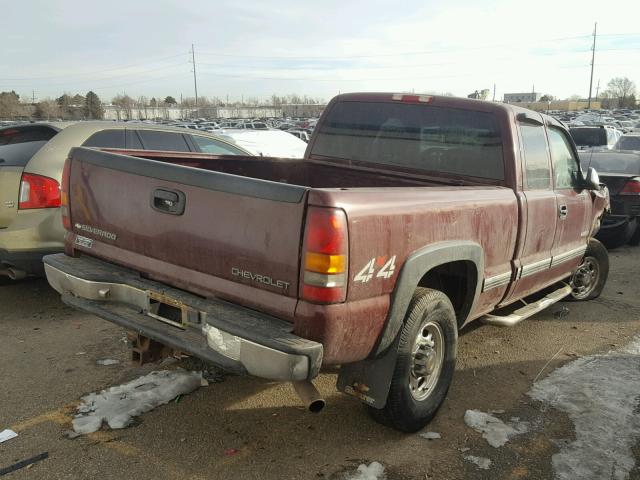 1GCHK29U51E133629 - 2001 CHEVROLET SILVERADO MAROON photo 4