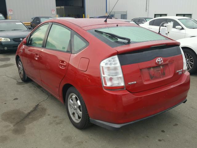 JTDKB20U883321487 - 2008 TOYOTA PRIUS RED photo 3