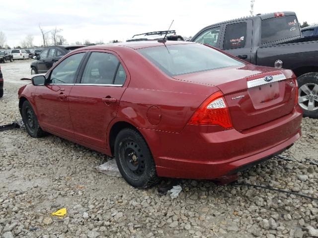 3FAHP0JA3AR125541 - 2010 FORD FUSION SEL RED photo 3