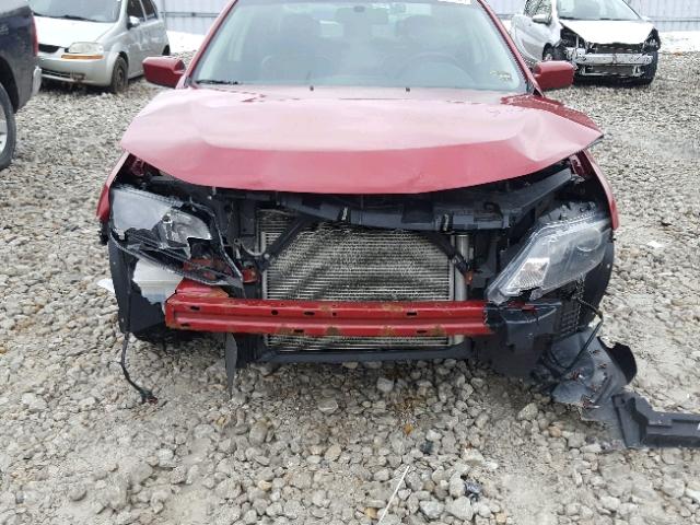 3FAHP0JA3AR125541 - 2010 FORD FUSION SEL RED photo 9