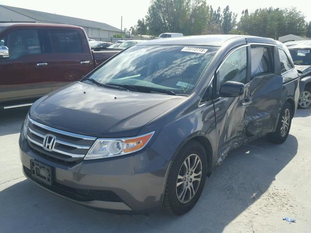 5FNRL5H48CB080429 - 2012 HONDA ODYSSEY EX GRAY photo 2