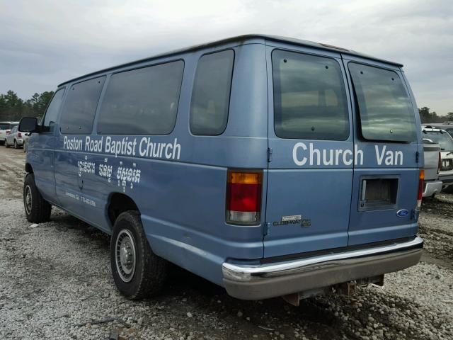 1FBJS31H2RHB55608 - 1994 FORD ECONOLINE BLUE photo 3