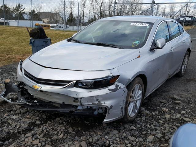 1G1ZE5ST3HF208310 - 2017 CHEVROLET MALIBU LT SILVER photo 2