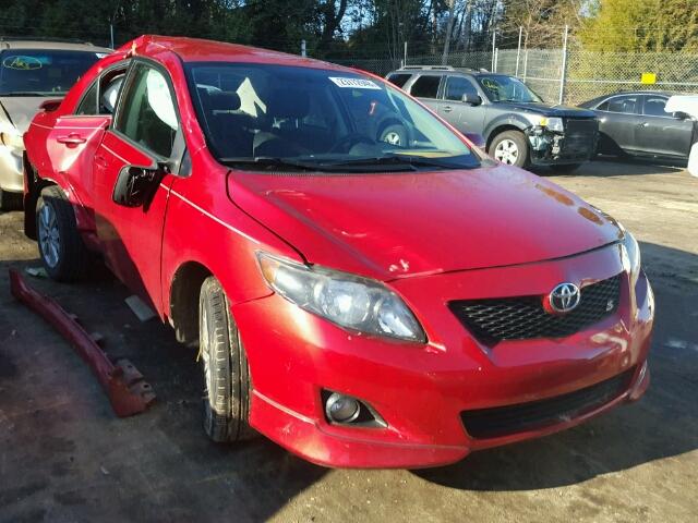 2T1BU40E09C160138 - 2009 TOYOTA COROLLA BA RED photo 1