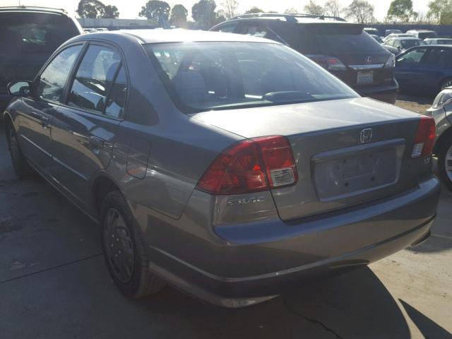 2HGES16514H511051 - 2004 HONDA CIVIC LX GRAY photo 3