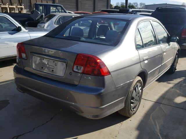 2HGES16514H511051 - 2004 HONDA CIVIC LX GRAY photo 4