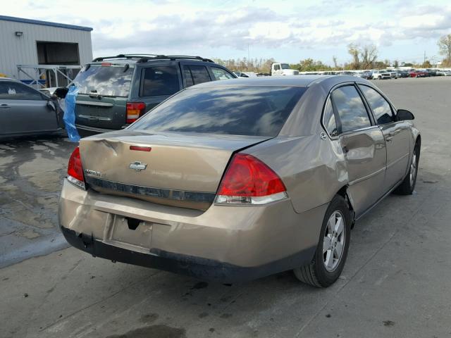 2G1WT55KX69180507 - 2006 CHEVROLET IMPALA LT TAN photo 4