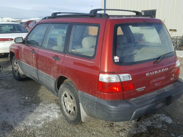 JF1SF63541H766582 - 2001 SUBARU FORESTER L RED photo 3