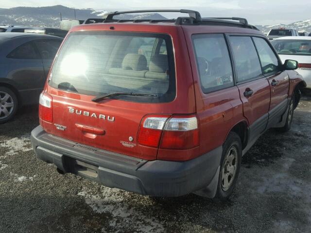 JF1SF63541H766582 - 2001 SUBARU FORESTER L RED photo 4