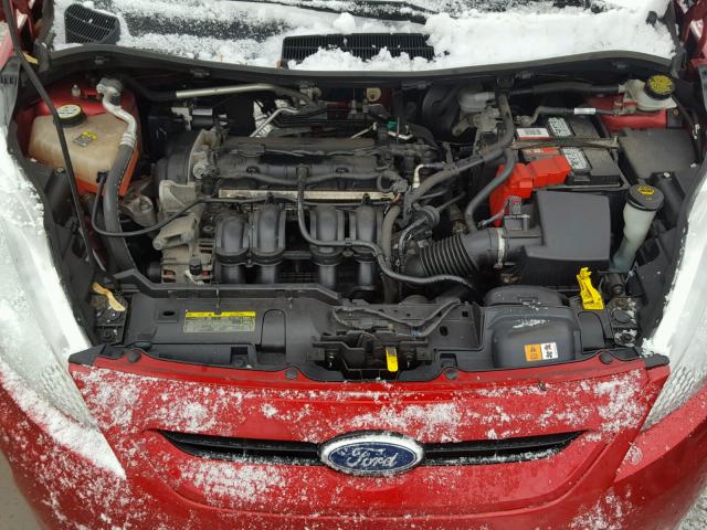 3FADP4EJXBM209788 - 2011 FORD FIESTA SE RED photo 7