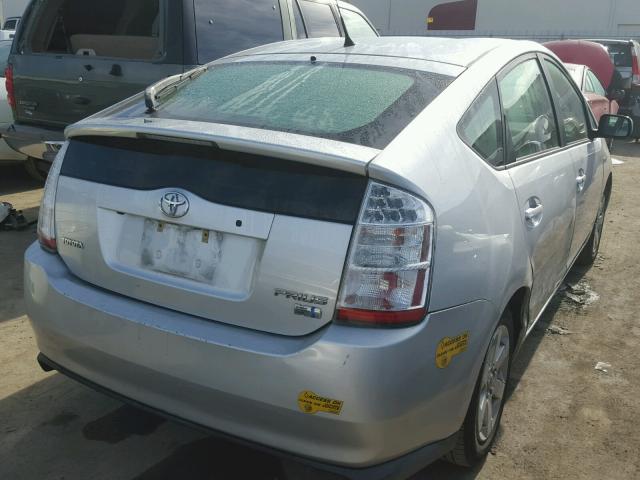 JTDKB20UX77642163 - 2007 TOYOTA PRIUS SILVER photo 4