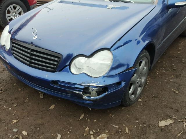 WDBRF84J43F423302 - 2003 MERCEDES-BENZ C 320 4MAT BLUE photo 9