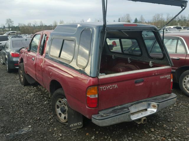 4TAWM72N6WZ102922 - 1998 TOYOTA TACOMA XTR RED photo 3