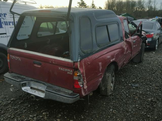 4TAWM72N6WZ102922 - 1998 TOYOTA TACOMA XTR RED photo 4