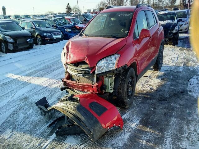 3GNCJLEB6EL202817 - 2014 CHEVROLET TRAX 1LT RED photo 2