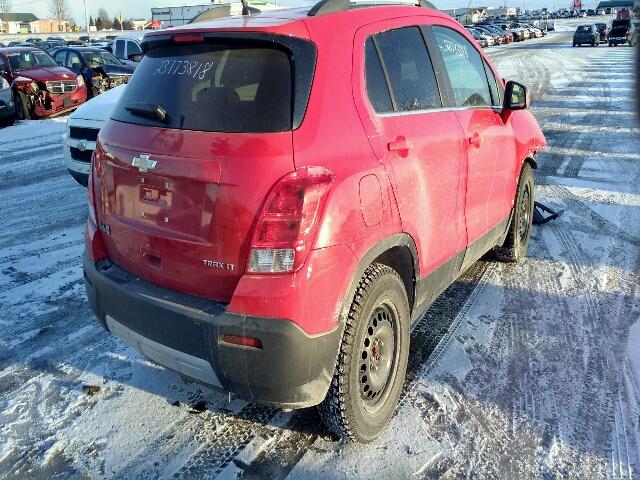 3GNCJLEB6EL202817 - 2014 CHEVROLET TRAX 1LT RED photo 4